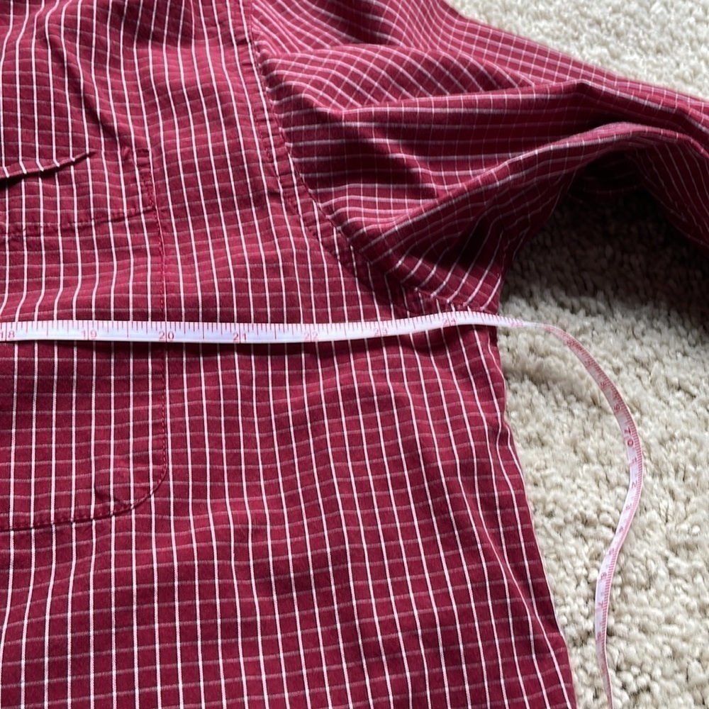 Old Navy XL red plaid button down - Picture 7 of 9